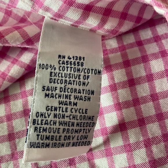 Polo Ralph Lauren Pink/White Check, Long Sleeve Men’s Shirt, Sz M - Picture 9 of 9
